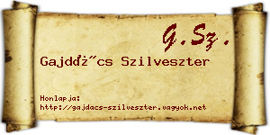 Gajdács Szilveszter névjegykártya