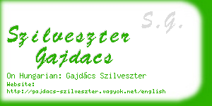szilveszter gajdacs business card