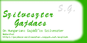 szilveszter gajdacs business card